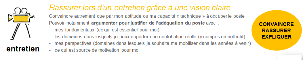 Rassurer lors d'un entretien grâce à une vision claire